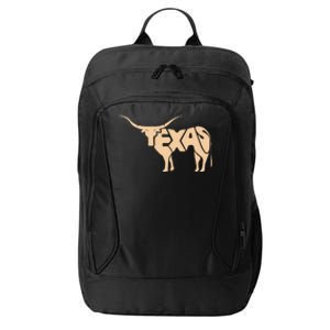 Texas Longhorn Word Art Cool Animal City Backpack