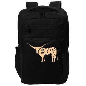 Texas Longhorn Word Art Cool Animal Impact Tech Backpack