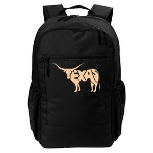 Texas Longhorn Word Art Cool Animal Daily Commute Backpack