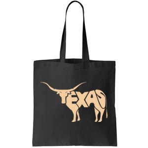 Texas Longhorn Word Art Cool Animal Tote Bag