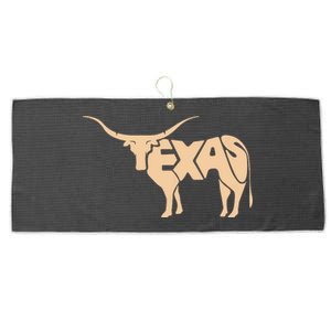 Texas Longhorn Word Art Cool Animal Large Microfiber Waffle Golf Towel