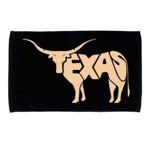 Texas Longhorn Word Art Cool Animal Microfiber Hand Towel