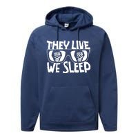 They Live We Sleep Performance Fleece Hoodie