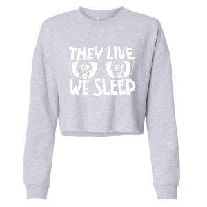 They Live We Sleep Cropped Pullover Crew