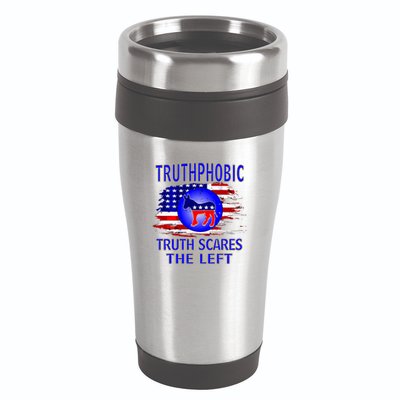 Truthphobic Left Wing Democrats 16oz Travel Tumbler
