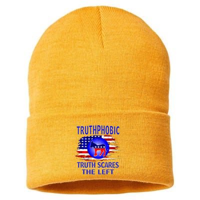 Truthphobic Left Wing Democrats Sustainable Knit Beanie