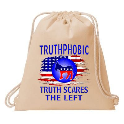 Truthphobic Left Wing Democrats Drawstring Bag