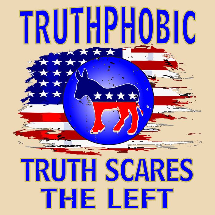 Truthphobic Left Wing Democrats Drawstring Bag