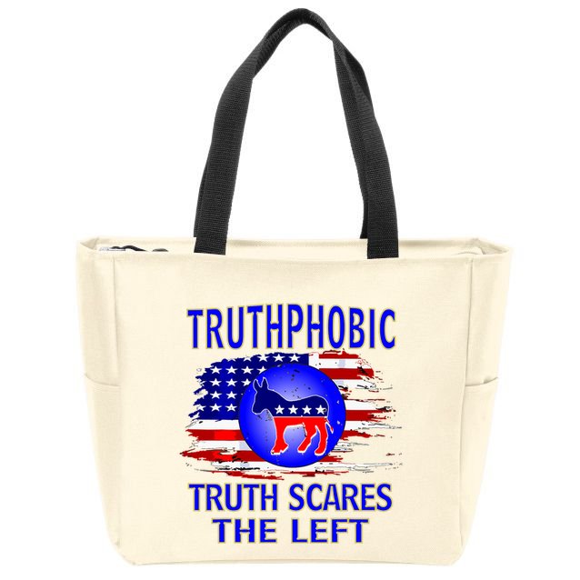 Truthphobic Left Wing Democrats Zip Tote Bag