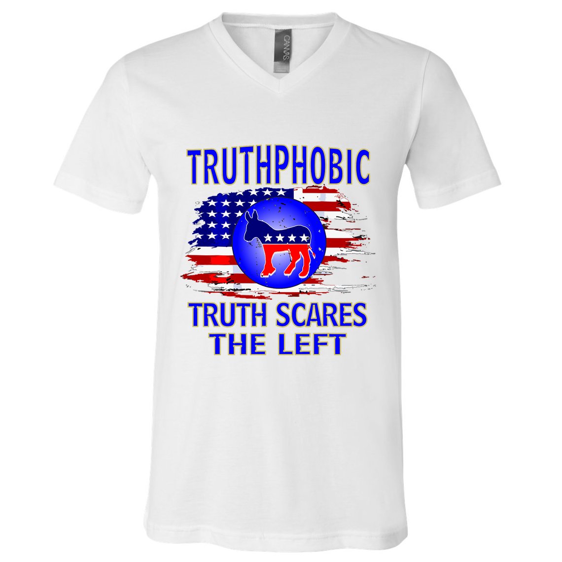 Truthphobic Left Wing Democrats V-Neck T-Shirt
