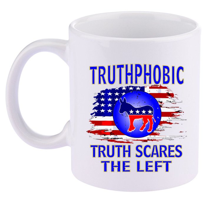 Truthphobic Left Wing Democrats 11oz C Handle Ceramic Mug