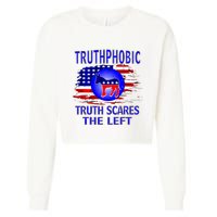 Truthphobic Left Wing Democrats Cropped Pullover Crew