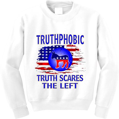 Truthphobic Left Wing Democrats Kids Sweatshirt