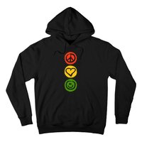 Traffic Light With Peace Love And Happiness Signs Hoodie