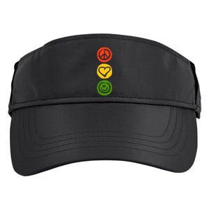 Traffic Light With Peace Love And Happiness Signs Adult Drive Performance Visor