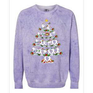 Taekwondo Lover Xmas Lighting Taekwondo Christmas Tree Colorblast Crewneck Sweatshirt