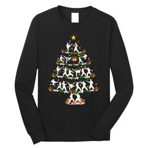 Taekwondo Lover Xmas Lighting Taekwondo Christmas Tree Long Sleeve Shirt