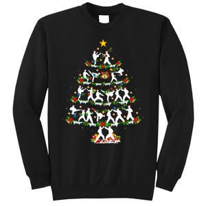 Taekwondo Lover Xmas Lighting Taekwondo Christmas Tree Sweatshirt