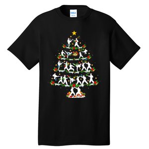 Taekwondo Lover Xmas Lighting Taekwondo Christmas Tree Tall T-Shirt