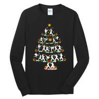 Taekwondo Lover Xmas Lighting Taekwondo Christmas Tree Tall Long Sleeve T-Shirt