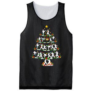 Taekwondo Lover Xmas Lighting Taekwondo Christmas Tree Mesh Reversible Basketball Jersey Tank