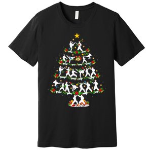 Taekwondo Lover Xmas Lighting Taekwondo Christmas Tree Premium T-Shirt