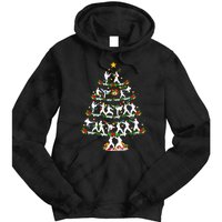 Taekwondo Lover Xmas Lighting Taekwondo Christmas Tree Tie Dye Hoodie