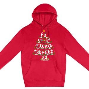 Taekwondo Lover Xmas Lighting Taekwondo Christmas Tree Premium Pullover Hoodie