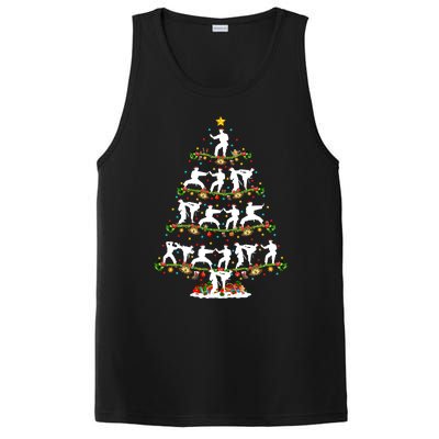 Taekwondo Lover Xmas Lighting Santa Taekwondo Christmas Tree Meaningful Gift PosiCharge Competitor Tank