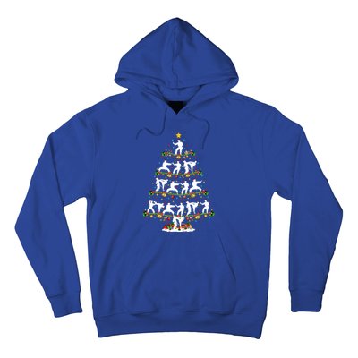 Taekwondo Lover Xmas Lighting Santa Taekwondo Christmas Tree Meaningful Gift Hoodie