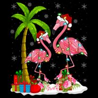 Tropical Lighting Xmas Palm Tree Pink Flamingo Christmas Gift Impact Tech Backpack