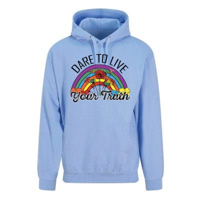 To Live Your Truth Rainbow Lgbt Gift Unisex Surf Hoodie