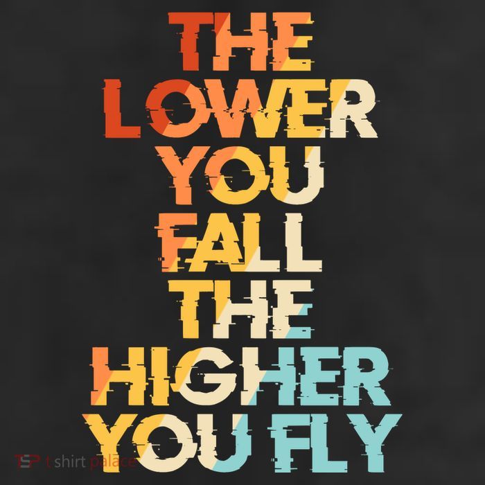The Lower You Fall The Higher You Fly 7 Panel Mesh Trucker Snapback Hat