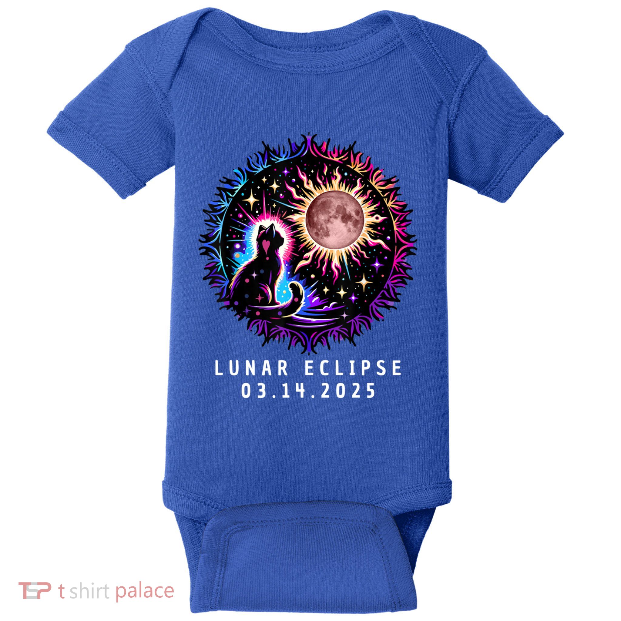 Totality March 14 2025 Astronomy Cat Lover Lunar Eclipse Gift Baby Bodysuit