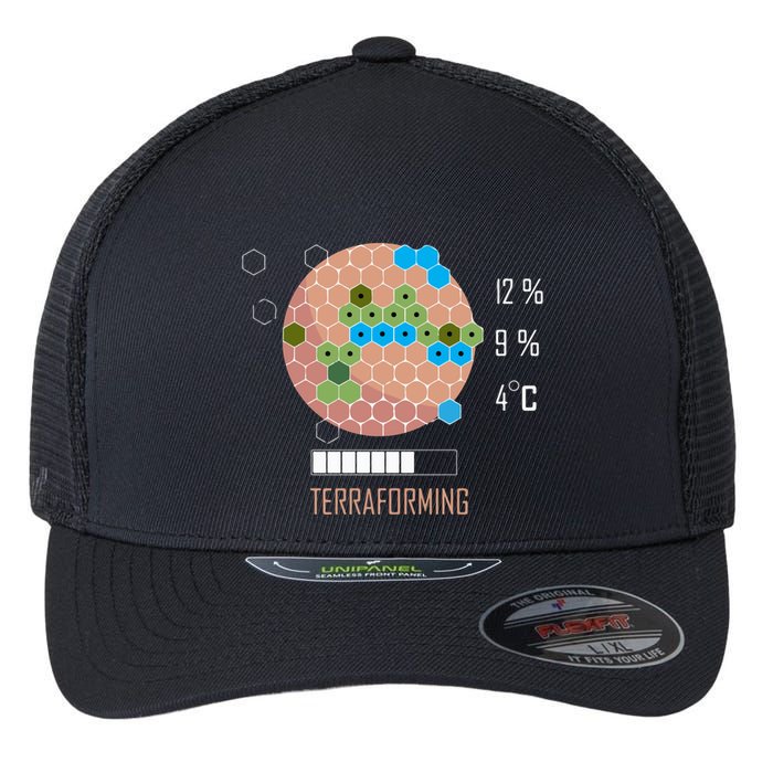 Terraforming Mars 16 Bit Mars Terraformed Board Game Tabletop Gaming Flexfit Unipanel Trucker Cap