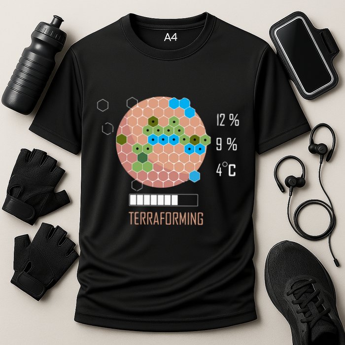 Terraforming Mars 16 Bit Mars Terraformed Board Game Tabletop Gaming Performance Shirt