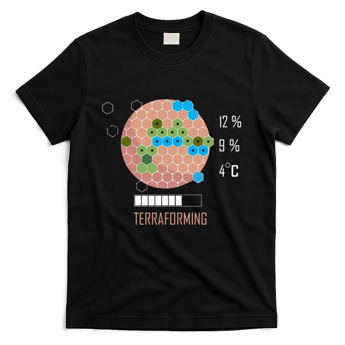 Terraforming Mars 16 Bit Mars Terraformed Board Game Tabletop Gaming T-Shirt