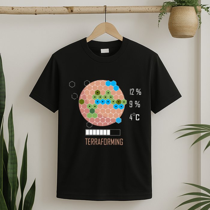 Terraforming Mars 16 Bit Mars Terraformed Board Game Tabletop Gaming T-Shirt