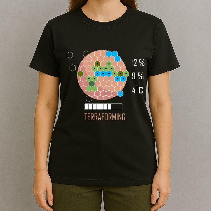 Terraforming Mars 16 Bit Mars Terraformed Board Game Tabletop Gaming T-Shirt