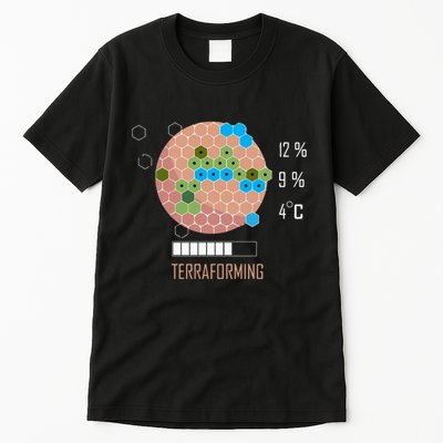 Terraforming Mars 16 Bit Mars Terraformed Board Game Tabletop Gaming Tall T-Shirt