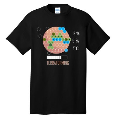 Terraforming Mars 16 Bit Mars Terraformed Board Game Tabletop Gaming Tall T-Shirt