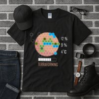 Terraforming Mars 16 Bit Mars Terraformed Board Game Tabletop Gaming Tall T-Shirt