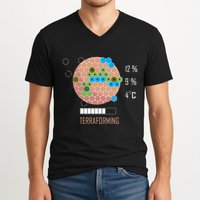 Terraforming Mars 16 Bit Mars Terraformed Board Game Tabletop Gaming V-Neck T-Shirt