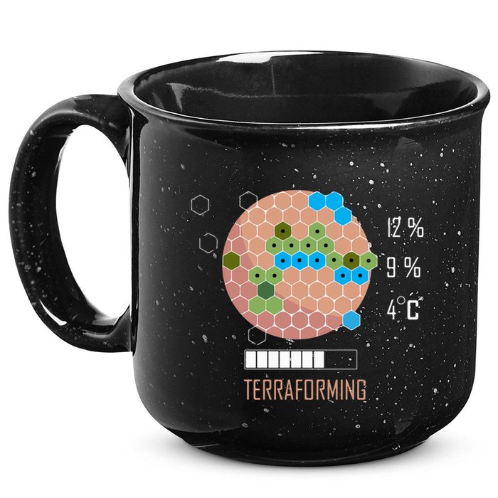 Terraforming Mars 16 Bit Mars Terraformed Board Game Tabletop Gaming 15oz Campfire Ceramic Mug