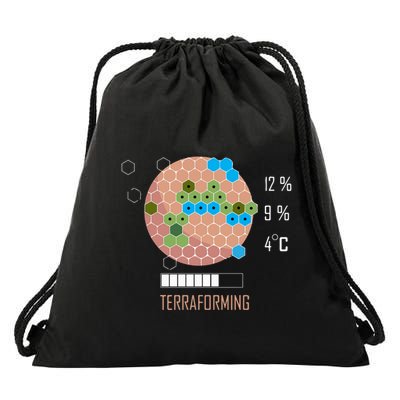 Terraforming Mars 16 Bit Mars Terraformed Board Game Tabletop Gaming Drawstring Bag