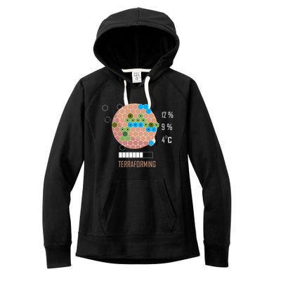 Terraforming Mars 16 Bit Mars Terraformed Board Game Tabletop Gaming Women's Fleece Hoodie