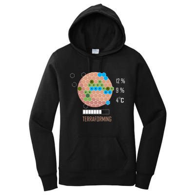 Terraforming Mars 16 Bit Mars Terraformed Board Game Tabletop Gaming Women's Pullover Hoodie