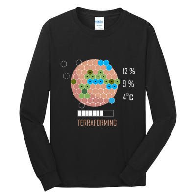 Terraforming Mars 16 Bit Mars Terraformed Board Game Tabletop Gaming Tall Long Sleeve T-Shirt
