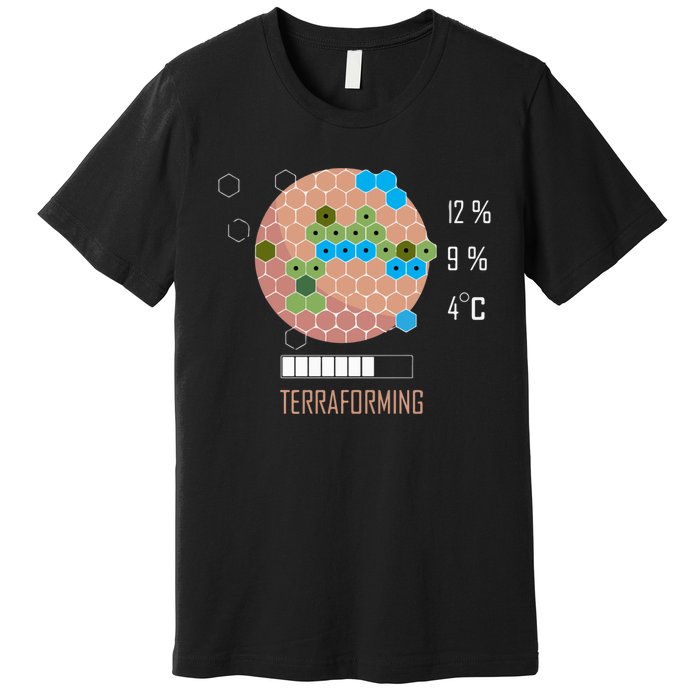 Terraforming Mars 16 Bit Mars Terraformed Board Game Tabletop Gaming Premium T-Shirt