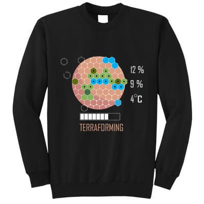 Terraforming Mars 16 Bit Mars Terraformed Board Game Tabletop Gaming Tall Sweatshirt